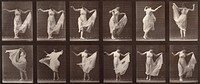 A woman dancing. Collotype after Eadweard Muybridge, 1887.