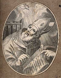 Saint Isidore. Engraving.
