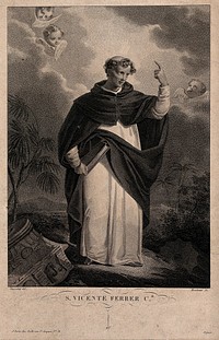 Saint Vincent Ferrer. Stipple engraving by Bocelman, 1843, after C.A. Chasselat.