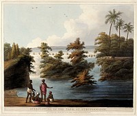 Overflowing reservoir at Srīperumbūdur, Tamil Nadu. Coloured aquatint by H. Merke, 1804, after J. Hunter.