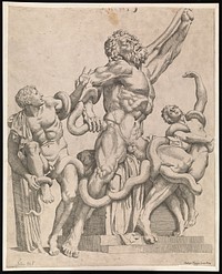 Laocoön. Etching by Sisto Badalocchio, 1606.