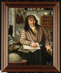 Thomas Dowland, botanist and student in astrology. Oil painting by J. Bowring.