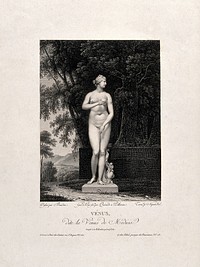 Venus [Aphrodite]. Etching by L.M.Y. Quéverdo and J. Pillement and engraving by C. Niquet the elder after Bourdon.
