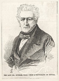 George James Guthrie. Wood engraving by F.S., 1856, after J. Mayall.