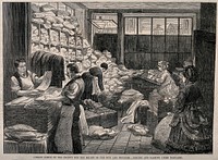 Franco-Prussian War: Society for the Relief of the Sick and Wounded, London office Wood engraving.