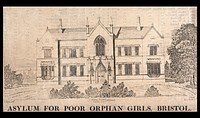 The asylum for orphan girls, Bristol. Aquatint by J. Bull and R.G. Reeve after C. Dyer and W. Brooks.