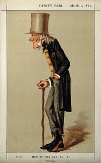 Sir Richard Owen. Colour lithograph by Sir L. Ward [Spy], 1873.