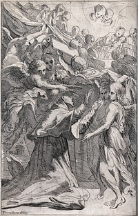 Saint Philip Neri. Etching by P. Testa.