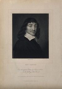 René Descartes. Stipple engraving by W. Holl, after F. Hals, 1649.
