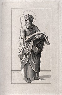 Saint Paul. Engraving after M.A. Raimondi after Raphael.