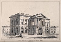 The Peel Institution, Accrington. Lithograph by J.R. Jobbins.