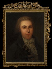 A man designated as Erasmus Darwin. Oil painting, 19--.