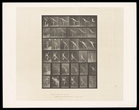 A naked man throws things. Collotype after Eadweard Muybridge, 1887.