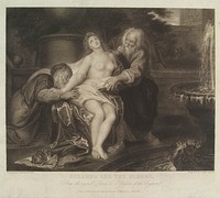Susanna molested by the elders. Stipple engraving by J. Jenkins, 1823, after P.F. Mola.
