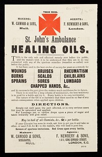 St. John's Amblance Healing Oils.