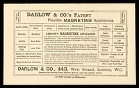 Darlow & Co.'s improved patent Flexible MAGNETINE Appliances.