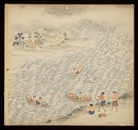 Taiwanese rural and provincial tableaux. Paintings by a Taiwanese artist, ca. 1850.