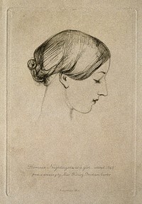 Florence Nightingale. Photogravure after Hilary Bonham-Carter.