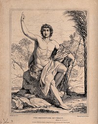 Saint John the Baptist. Etching by G. Cooke, 1816, after G. Reni.