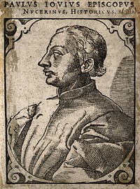 Paolo Giovio. Woodcut by T. Stimmer, 1589.