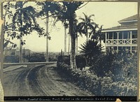 Ancon Hospital grounds, Panama Canal Zone: the Tivoli Hotel in the distance. Photograph, ca. 1910.