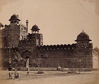 India: the "Lahore Gate of the Palace". Photograph by F. Beato, c. 1858.