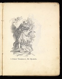 Allegory of water: a woman holding a ship on her shoulders; Moses leading Israelites out of Egypt while Pharaoh and the Egyptians drown. Drawing, ca. 1740.