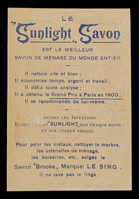 "Sunlight" : savon de ménage : Espagne.