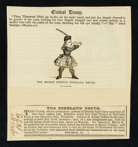 The Highland Youth : this youth, whose miraculous powers of double sight have surprised all who have visited him. Exhibits every day from twelve to half-past five, at the Egyptian Hall, Piccadilly ...