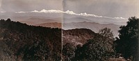 Muktesar, Punjab, India: panoramic view of mountains taken from the Imperial Bacteriological Laboratory. Photograph, 1897.
