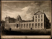 Queen's College, Oxford: south-east view. Aquatint with etching by R.G. Reeve after J. Buckler.