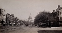 The Capitol building, Washington D.C.: Pennsylvania Avenue in the foreground. Photograph by Francis Frith, ca. 1880.