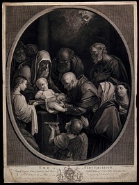 The circumcision of Christ. Engraving by F-G. Aliamet, 1765, after R. Earlom after G. Reni.