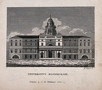 The University of Edinburgh, Scotland. Line engraving by W. Read, 1825, after W.H. Playfair.