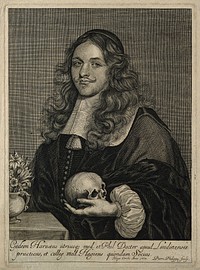 Gideon Harvey. Line engraving by P. Philippe, 1663.