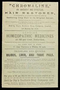 Bot. of Day's Southern Drug Compy., family dispensing chemists.