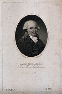 James Sims. Stipple engraving by W. Holl, 1804, after S. Medley.