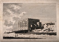 Norwich Castle, Norfolk. Etching by D.L., 1784.