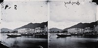 The harbour, Hong Kong. Photograph, 1981, from a negative by John Thomson, 1868/1871.