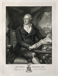 Benjamin Moseley. Stipple engraving by Marie-Anne Bourlier after R.M. Paye.