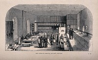 Crimean War: Barrack Hospital kitchen, Scutari, Turkey. Wood engraving by Dalziel Bros after H.G. Hine.