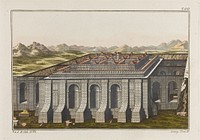 The temple of Solomon at Jerusalem. Coloured engraving, ca. 1804-1811.
