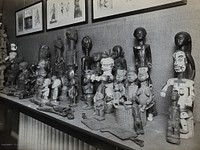 Wellcome Historical Medical Museum, Wigmore Street, London: figurines in the Hall of Primitive Medicine. Photograph, 1913 .