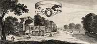 Parts of the gardens at Fontainebleau. Etching by Perelle.