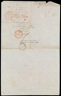 Passport for a journey to France. 23 Jan 1837 (reverse)