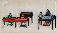 A Chinese teacher. Painting by a Chinese artist, ca. 1850.