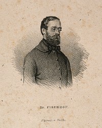 Adolf Fischhof. Lithograph by S.