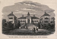 The Grey Hospital for Natives, King William's Town, South Africa. Wood engraving.