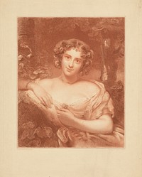 A young woman casting a spell. Stipple engraving by T.L. Grundy, 1838, after W. Bradley.