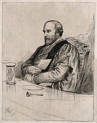 Sir Thomas Grainger Stewart. Etching by W. Hole, 1884.